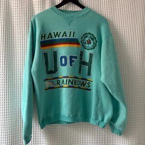 Galt Sand vintage 90s seafoam crewneck University of Hawaii pullover sweatshirt